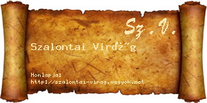 Szalontai Virág névjegykártya